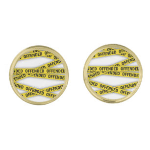 I am offended police tape do not cross cufflinks
