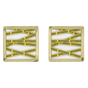 I am offended police tape do not cross cufflinks