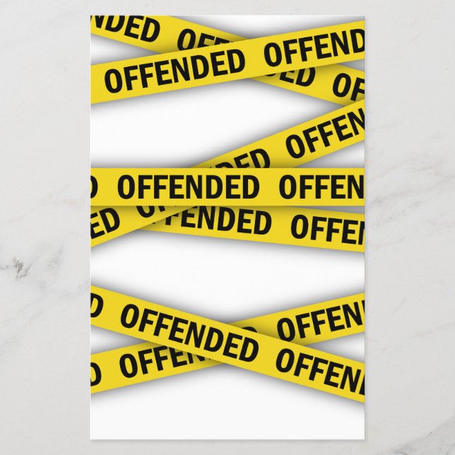 I am offended police tape do not cross flyer (Front)
