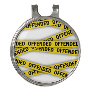 I am offended police tape do not cross golf hat clip