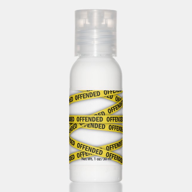 I am offended police tape do not cross hand lotion (Front)