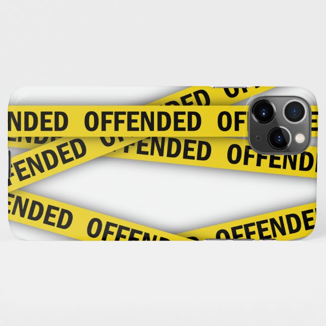 I am offended police tape do not cross iPhone case (Back Horizontal)