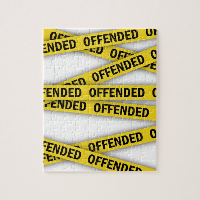 I am offended police tape do not cross jigsaw puzzle (Vertical)