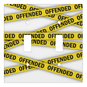 I am offended police tape do not cross light switch cover
