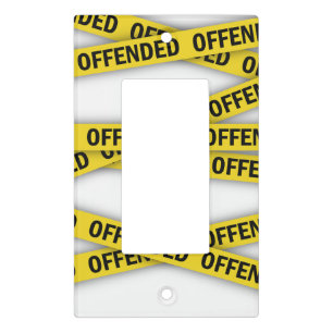 I am offended police tape do not cross light switch cover