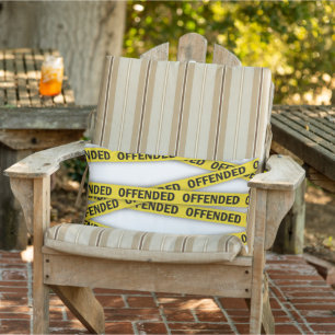 I am offended police tape do not cross lumbar pillow