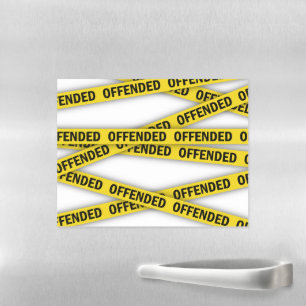 I am offended police tape do not cross magnetic dry erase sheet