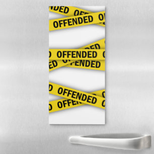 I am offended police tape do not cross magnetic notepad