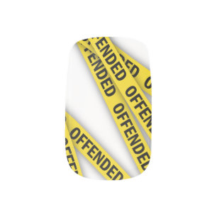 I am offended police tape do not cross minx nail art
