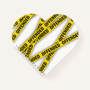 I am offended police tape do not cross notebook