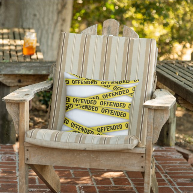 I am offended police tape do not cross outdoor pillow (Chair)