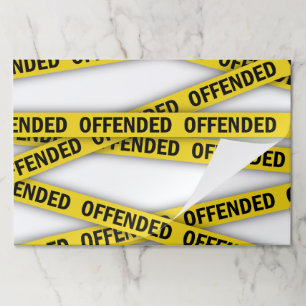 I am offended police tape do not cross paper pad