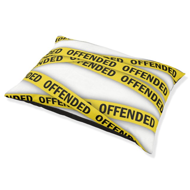 I am offended police tape do not cross pet bed (Angled)