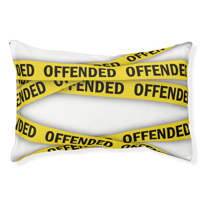 I am offended police tape do not cross pet bed (Front)