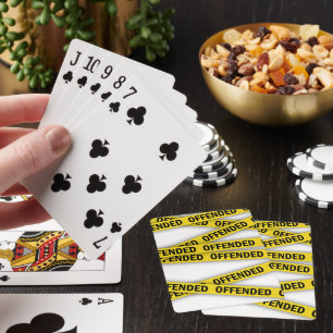 I am offended police tape do not cross poker cards