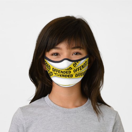 I am offended police tape do not cross premium face mask