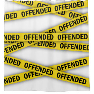 I am offended police tape do not cross shower curtain