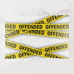 I am offended police tape do not cross trinket tray