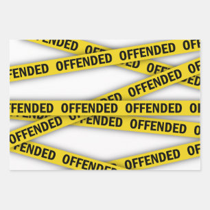 I am offended police tape do not cross wrapping paper sheets