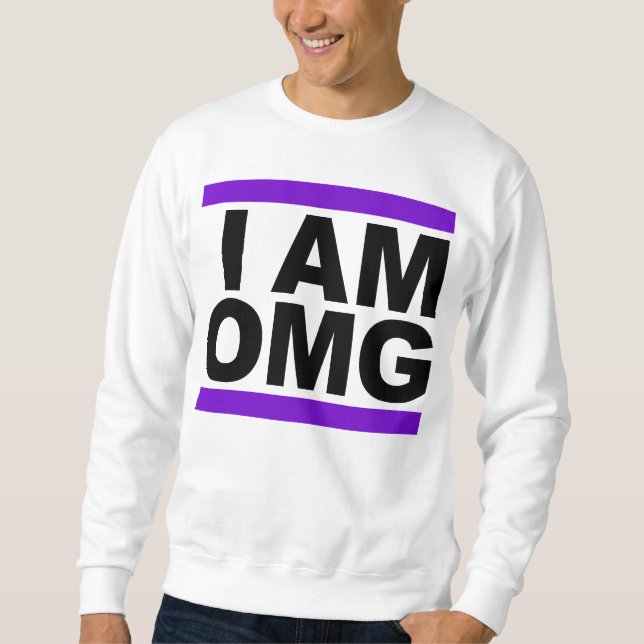 i am omg Black & Purple Sweatshirt (Front)