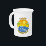 I Am On Island Time Pitcher<br><div class="desc">I'm On Island Time artwork and designs. Island time is a reference to how life is on islands, people are more apt to slow down and enjoy life. Rather than the normal rat race we live in on the main land.</div>
