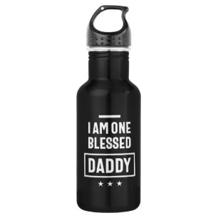 I Am One Blessed Daddy Father Gift Stainless Steel Water Bottle