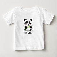 I am One, First Birthday, Cute Baby Panda