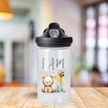 I Am One - Personalized Kids' Water Bottle" Water Bottle<br><div class="desc">Hydrate your little one in style with our 'I Am One' kids' water bottle,  featuring the sweet teddy bear and bumblebee design on the front and space for their name on the back. Perfect for first birthday parties or as a special keepsake for your one-year-old!</div>