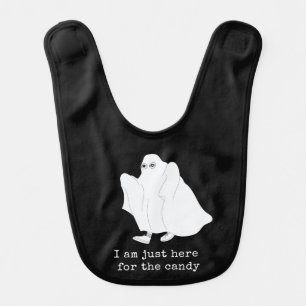 I am only Here for candy Baby Bib
