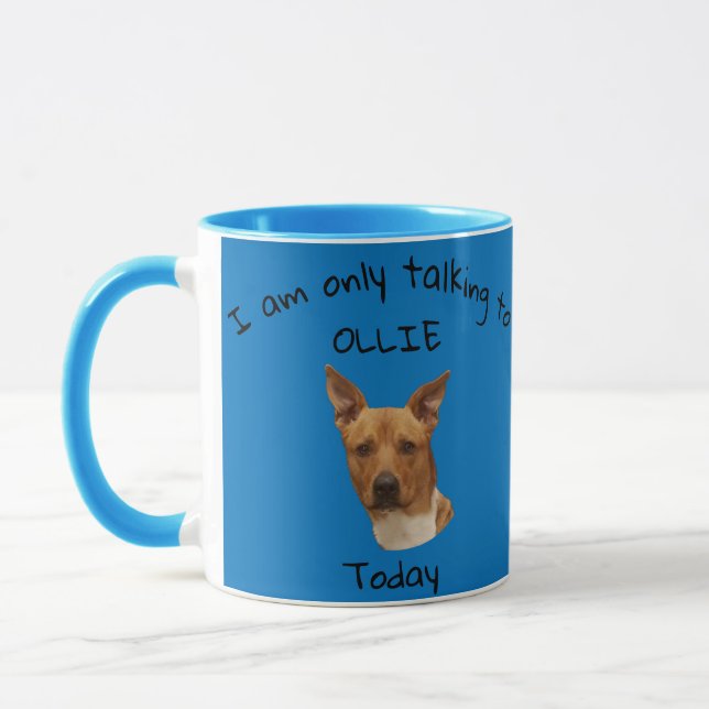 I am only talking to Pet today Personalized Mug (Left)