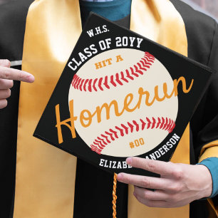 I Am Outta Here Baseball Funny Graduation Cap Topper
