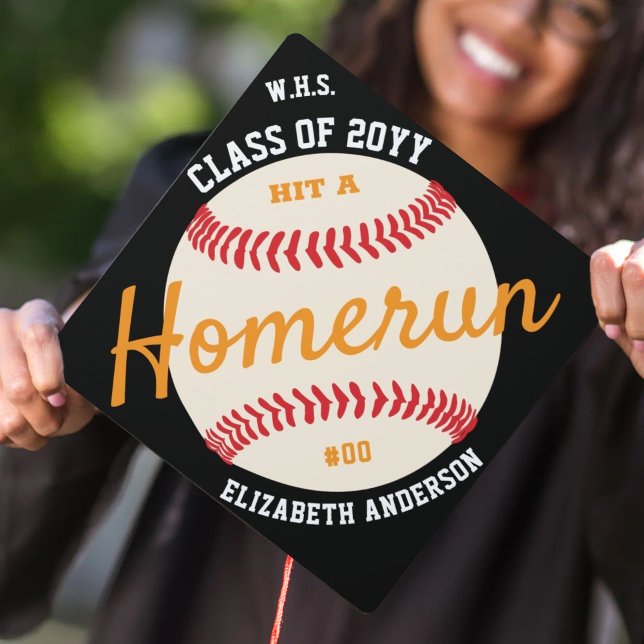 I Am Outta Here Baseball Funny Graduation Cap Topper (Creator Uploaded)