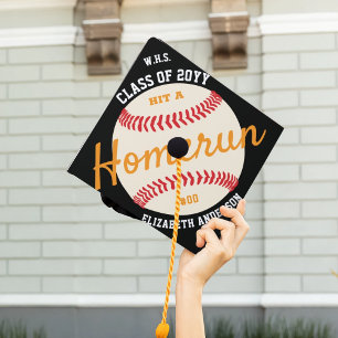 I Am Outta Here Baseball Funny Graduation Cap Topper