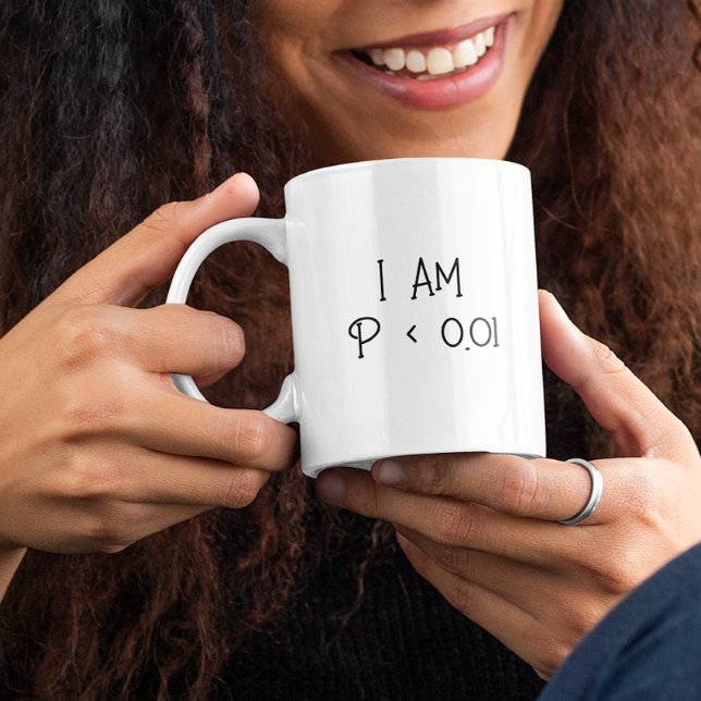 I Am P < 0.01 Psychologist Statistics Funny Gift Coffee Mug (Creator Uploaded)
