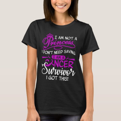 i am pancreatic cancer survivor not princess T_Shirt