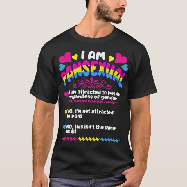 I AM PANSEXUAL Pride Humor Joke LGBT  T-Shirt (Front)