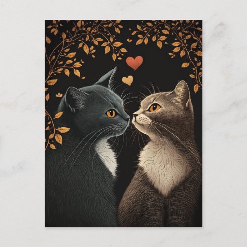 I Am Paw_sitive Pun Valentines Day Postcard