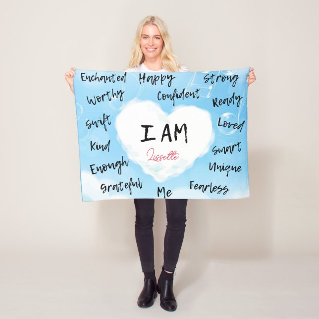 I AM Personalized Affirmations Blanket (In Situ)