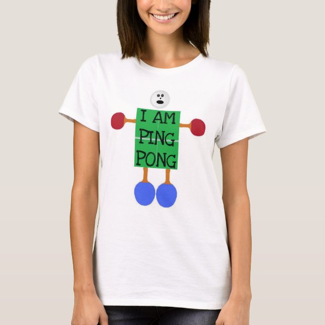 I Am Ping Pong Cartoon T-Shirt (Front)