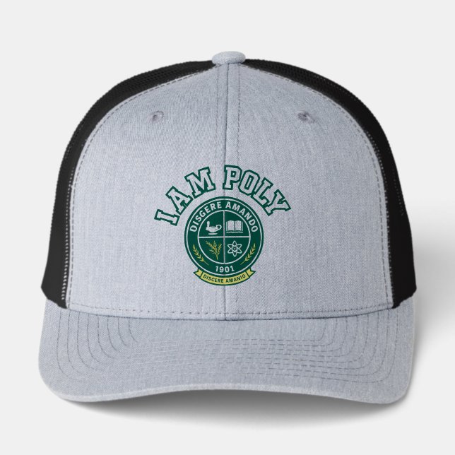 I AM POLY Retro Trucker 6 Panel Hat (Front)