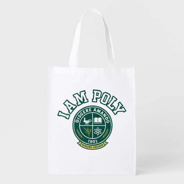 I AM POLY Reusable Shopping Bag (Front)