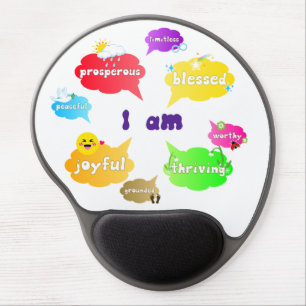 I Am Positive Affirmations Words Self Love Gel Mouse Pad