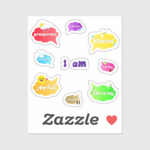 I Am Positive Affirmations Words Self Love Sticker