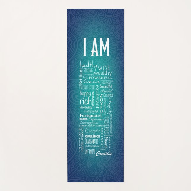 I AM POSITIVE AFFIRMATIONS YOGA MAT - 03 (Front)