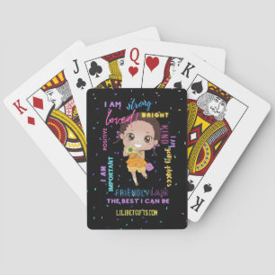 I AM - Positive Black Brown Girl Affirmations Poker Cards