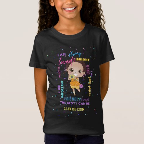 I AM _ Positive Black Brown Girl Affirmations T_Shirt