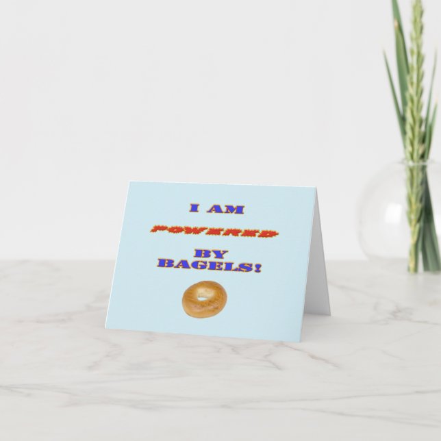 I am Powered by Bagels Card (Front)