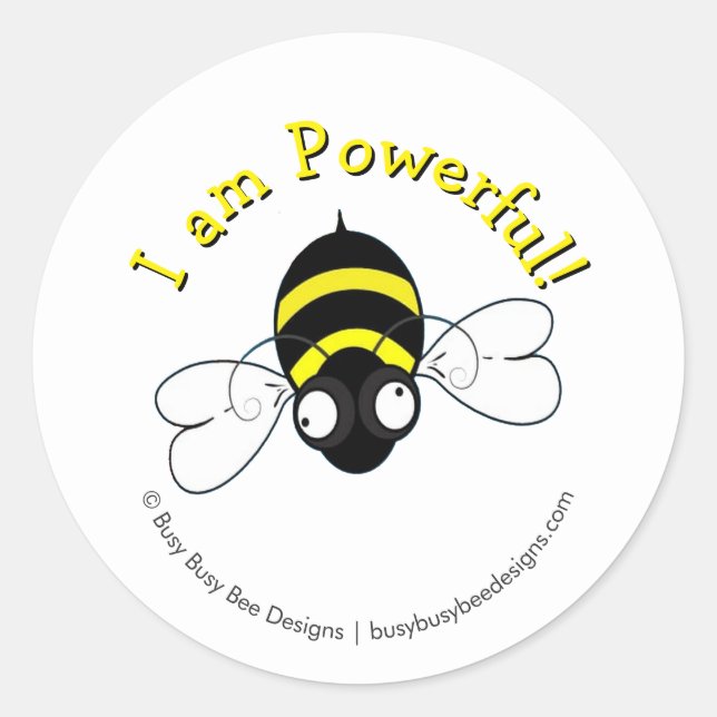 I Am Powerful Sticker (Front)