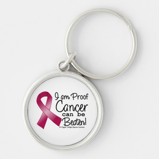 I Am Proof Multiple Myeloma Cancer Can Be Beaten Keychain (Front)