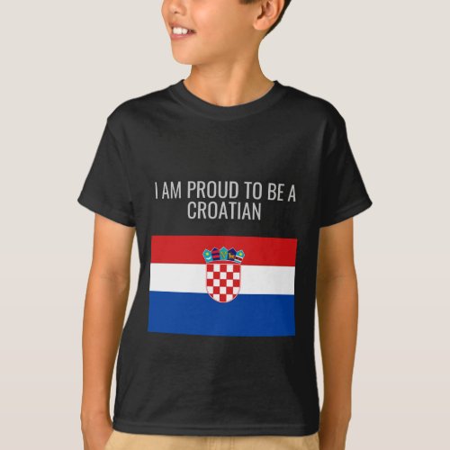 I am proud to be a Croatian kids t_shirt
